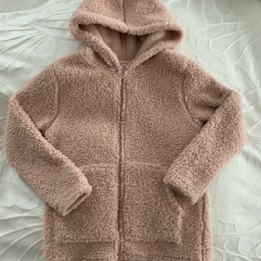 Sherpa Zippered Jacket With Hood